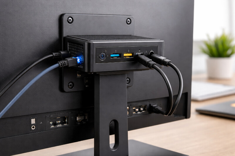 Montage - Beispiel für einen Mini PC.