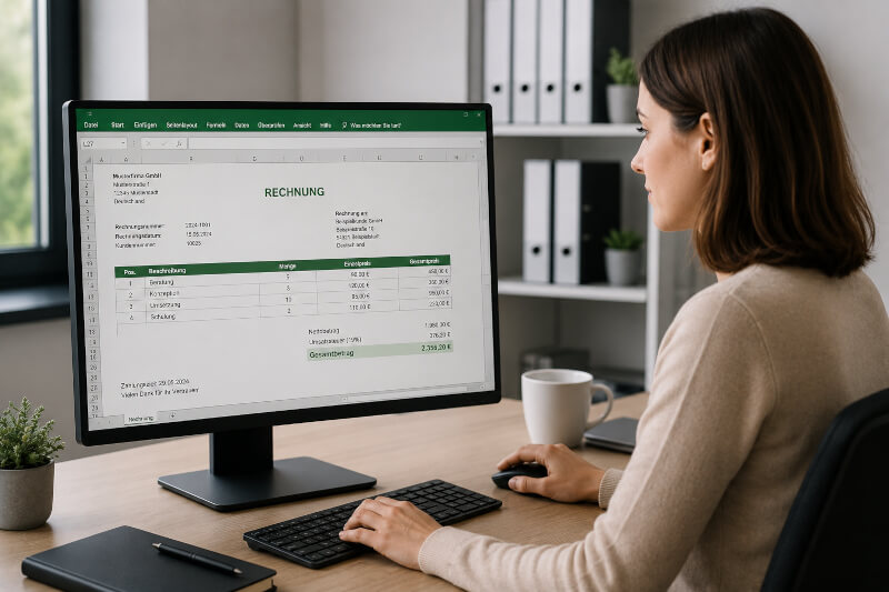 Mit Excel eine Rechnung schreiben