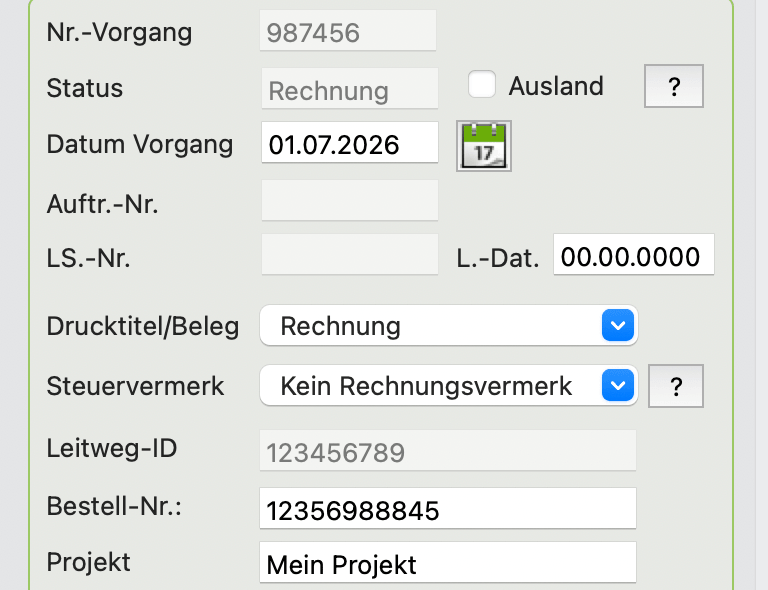 Flexible Kundennummer