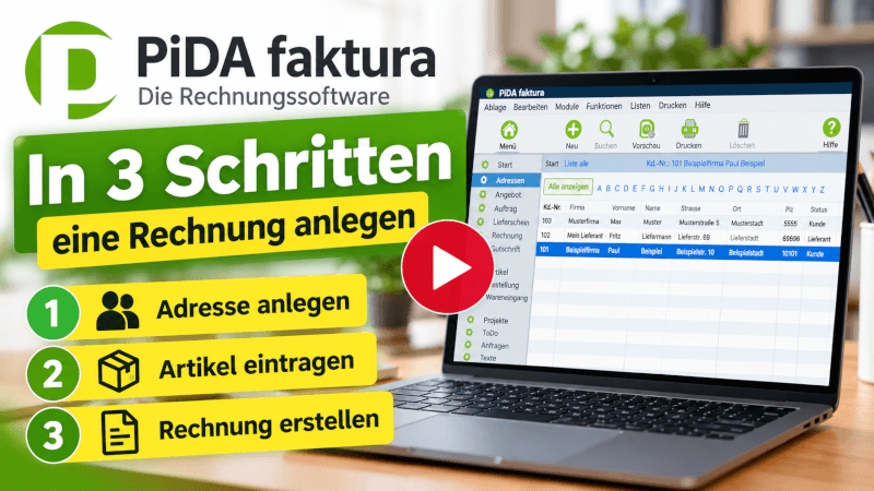 Rechnungsprogramm für Windows und Mac